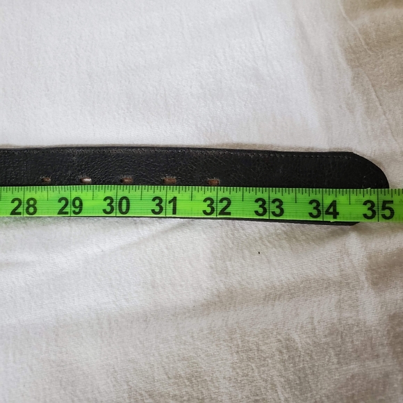 Western Red Leather Belt w/Handmade Details 30" - Picture 8 of 8